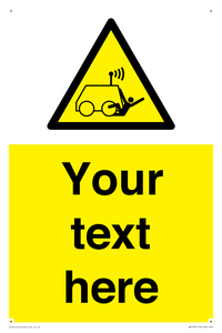 Custom warning run over by operator controlled machine